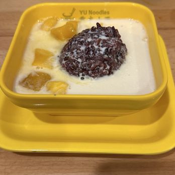 Yu Noodles - Black sticky rice with mango. Really good. - Chinese Near Me - Rockville, Maryland