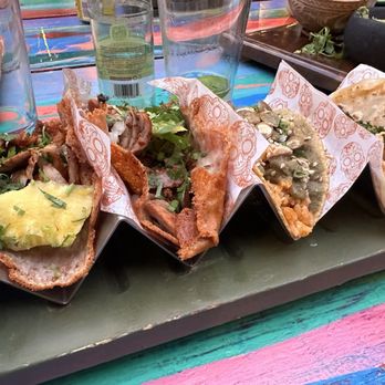 La Lupita - Cheese crust pastor & chicken green mole - Tacos Near Me - Cabo San Lucas, BCS La Lupita - Cheese crust pastor & chicken green mole - Tacos Near Me - Cabo San Lucas, BCS