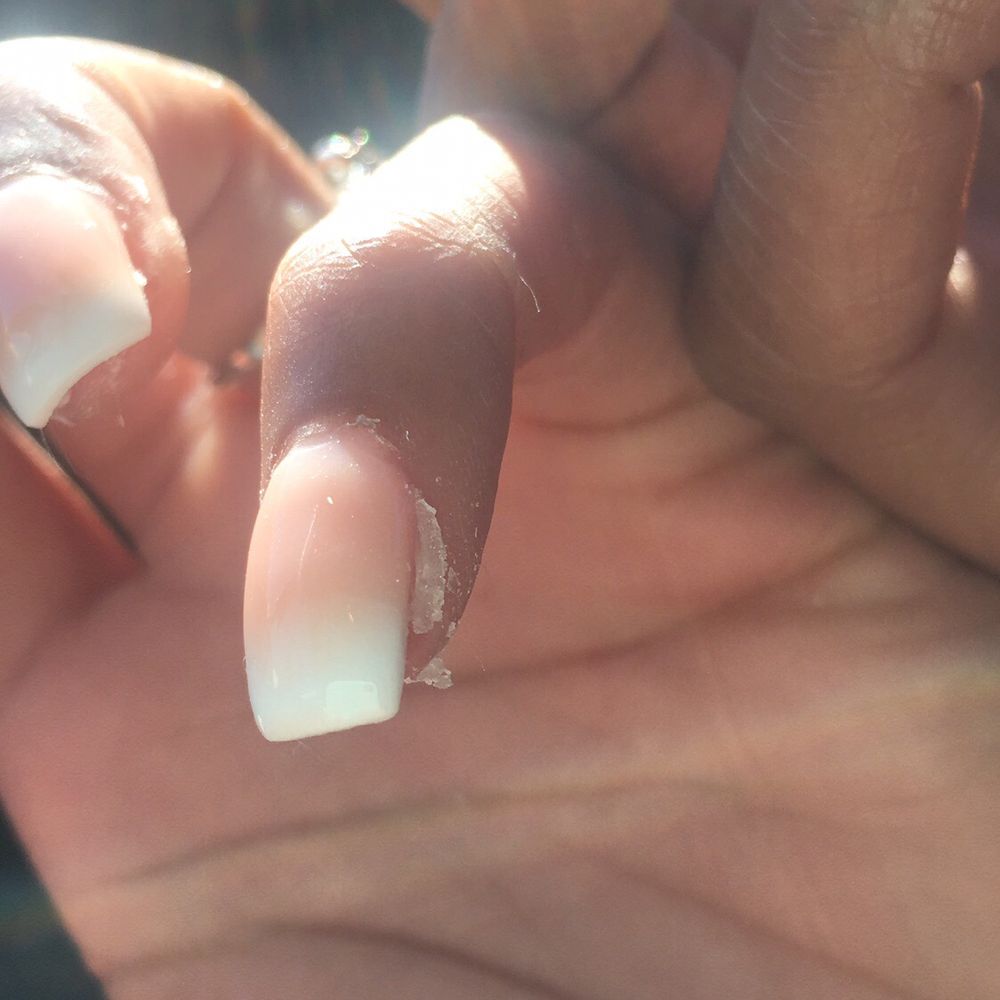 Beyond Nails & Spa - The most UNPROFESSIONAL experience! NO ONE speaks english. My "nail tech" was RUDE. Look at the finished product! NEVER AGAIN. DON'T GO. - Nail Salons Near Me - Tucson, Arizona