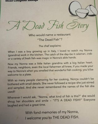 Menu photo 4 The Dead Fish Crockett, CA