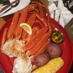 Crab legs potatoes and corn Crab legs potatoes and corn