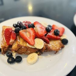 Sweet E's Cafe - Enchanting Blueberry & Cream Cheese French Toast with Add On Fruit