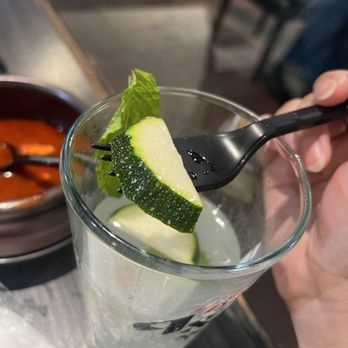 Gen Korean BBQ House - "Cucumber" mint soju lemonade... but actually zucchini's - Korean Near Me - San Jose, California Gen Korean BBQ House - "Cucumber" mint soju lemonade... but actually zucchini's - Korean Near Me - San Jose, California