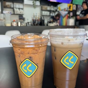 Coffinated Coffee - Iced Gorgchata(horchata latte with pumpkin spice cold foam and a Cold boo butter pecan & vanilla cold foam Scooby Doo themed. - Coffee & Tea Near Me - La Puente, California Coffinated Coffee - Iced Gorgchata(horchata latte with pumpkin spice cold foam and a Cold boo butter pecan & vanilla cold foam Scooby Doo themed. - Coffee & Tea Near Me - La Puente, California