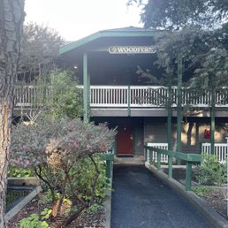 Exterior outside entrance of Cambria Pines Lodge - Woodfern - Cambria, California Exterior outside entrance of Cambria Pines Lodge - Woodfern - Cambria, California