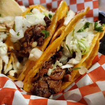 Birria - Bite - Right: Birria de Chivo taco ($3.79). Not as far right: Quesabirria de Res taco ($3.99). - Mexican Near Me - Las Vegas, Nevada Birria - Bite - Right: Birria de Chivo taco ($3.79). Not as far right: Quesabirria de Res taco ($3.99). - Mexican Near Me - Las Vegas, Nevada