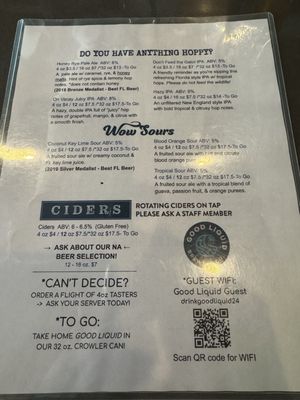 Menu photo 4 Good Liquid Brewing Parrish, FL