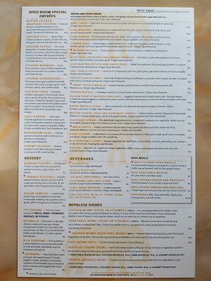 Menu photo 7 SPICE ROOM Denver, CO