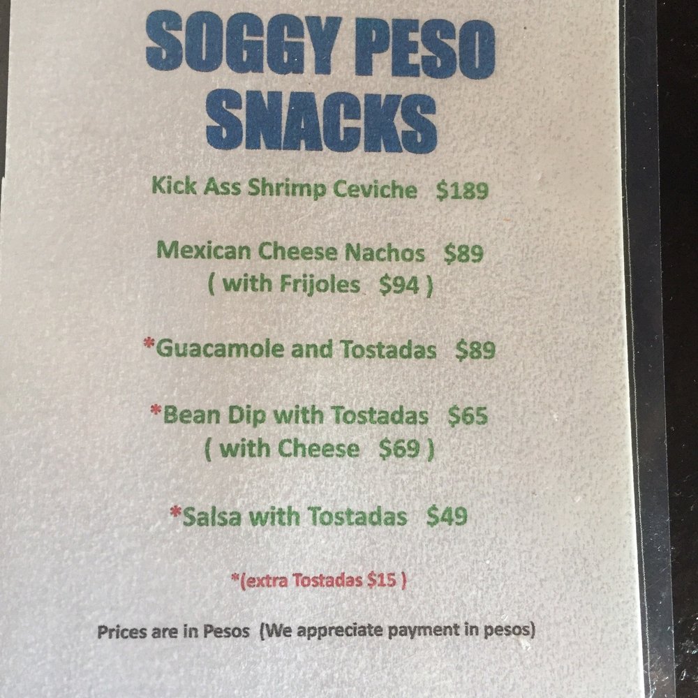 Soggy Peso - Snacks - Bars Near Me Soggy Peso - Snacks - Bars Near Me