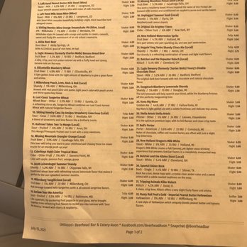 Beerhead Bar & Eatery - Draft menu - Beer Bar Near Me - Avon, Ohio