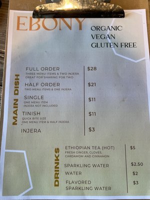 Menu photo 7 Ebony San Luis Obispo, CA