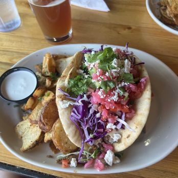 Backslope Brewing - Shawarma pita with pork - Breweries Near Me - Columbia Falls, Montana Backslope Brewing - Shawarma pita with pork - Breweries Near Me - Columbia Falls, Montana