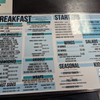 The Diner at Twisters - the breakfast menu - Ice Cream & Frozen Yogurt Near Me - Knoxville, Tennessee The Diner at Twisters - the breakfast menu - Ice Cream & Frozen Yogurt Near Me - Knoxville, Tennessee