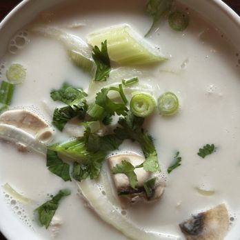 Lopburi Thai - Tom Kha soup, with chicken. - Thai Near Me - Wappingers Falls, New York