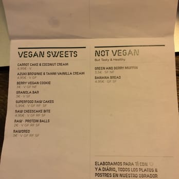 Green & Berry - Menu - vegan and non-vegan sweets - Vegan Near Me - Barcelona, B Green & Berry - Menu - vegan and non-vegan sweets - Vegan Near Me - Barcelona, B