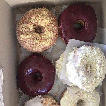 Guru Donuts - Hipsterberry, Alice in Wonderland, Strawberry Shortcake and Creme-filled Girl Scout? YUM! - Donuts Near Me - Boise, Idaho