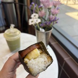 Gluten Free) Spam Musubi 厚きりソーセージにぎり