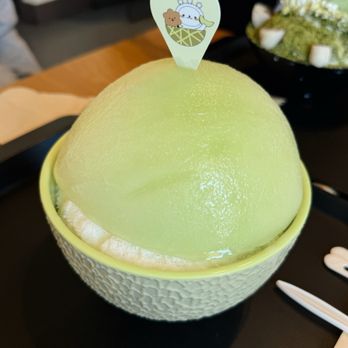 Sulbing - Honeydew sulbing (the bowl is too cute!) - Desserts Near Me - Santa Clara, California
