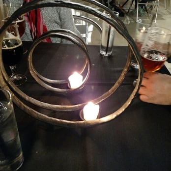 Spring House Brewing Company - Pretty cool table decor. You can ask to be seated back in the brewing area near the tanks! - Breweries Near Me - Lancaster, Pennsylvania