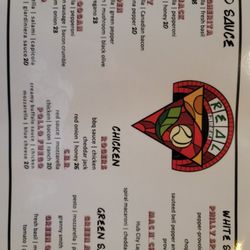 Real Pizza - Menu