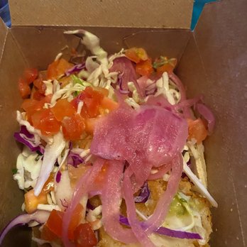 Pier 76 Fish Grill - There's a taco under all that - Seafood Near Me - Riverside, California