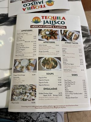 Menu photo 1 Tequila Jalisco Nashua, NH