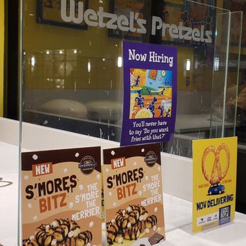 Wetzel's Pretzels - They are hiring... fill out your applications! - Pretzels Near Me - Cabazon, California Wetzel's Pretzels - They are hiring... fill out your applications! - Pretzels Near Me - Cabazon, California