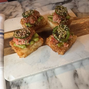 Lone Wolf - Tuna (deconstructed sushi roll with crispy rice) - Cocktail Bars Near Me - Kingston, New York