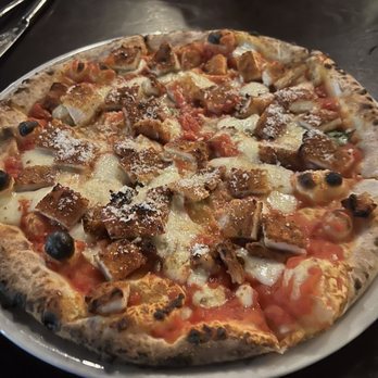 Ah' Pizz - 12" Margherita with Breaded Chicken - Pizza Near Me - Montclair, New Jersey