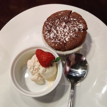 Shoestring Cafe - Chocolate souffle with vanilla ice cream - French Near Me - Richmond, British Columbia Shoestring Cafe - Chocolate souffle with vanilla ice cream - French Near Me - Richmond, British Columbia