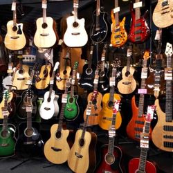 Rick's Music World - Acoustic guitar section