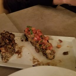 Ravenous family...bruschetta (tradition and mushroom/funghi)