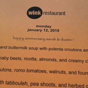 Wink - Personalized menu! - New American Near Me - Austin, Texas Wink - Personalized menu! - New American Near Me - Austin, Texas