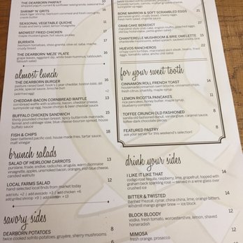 The Dearborn - Brunch menu 10/2018 - New American Near Me - Chicago, Illinois The Dearborn - Brunch menu 10/2018 - New American Near Me - Chicago, Illinois