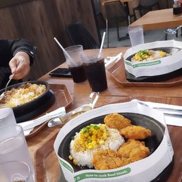 spicy pork pepper rice and tonkatsu chicken rice spicy pork pepper rice and tonkatsu chicken rice