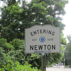 Town of Newton - Entering Newton Sign from Wellesley.