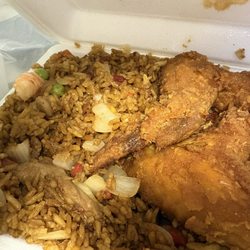 Number One Chinese Restaurant - House Special Fried Rice (fried dark) Fried Chicken Wings (4)