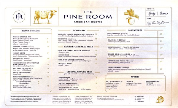 Menu photo 6 The Pine Room and 1882 Lobby Bar Roanoke, VA