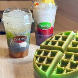 Bambū Dessert Drinks - Bambu Dessert Drinks - Pandan Waffle, Halo Halo & Bambu Special
