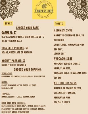 Menu photo 1 Compass Cafe Southern Pines, NC Menu photo 1 Compass Cafe Southern Pines, NC