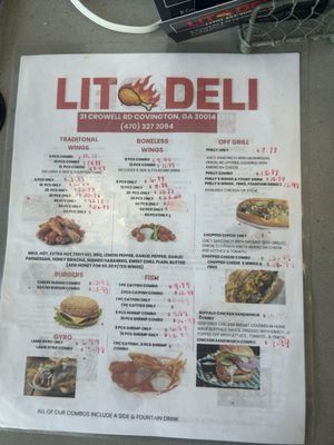 Menu photo 1 Lit Deli Covington, GA
