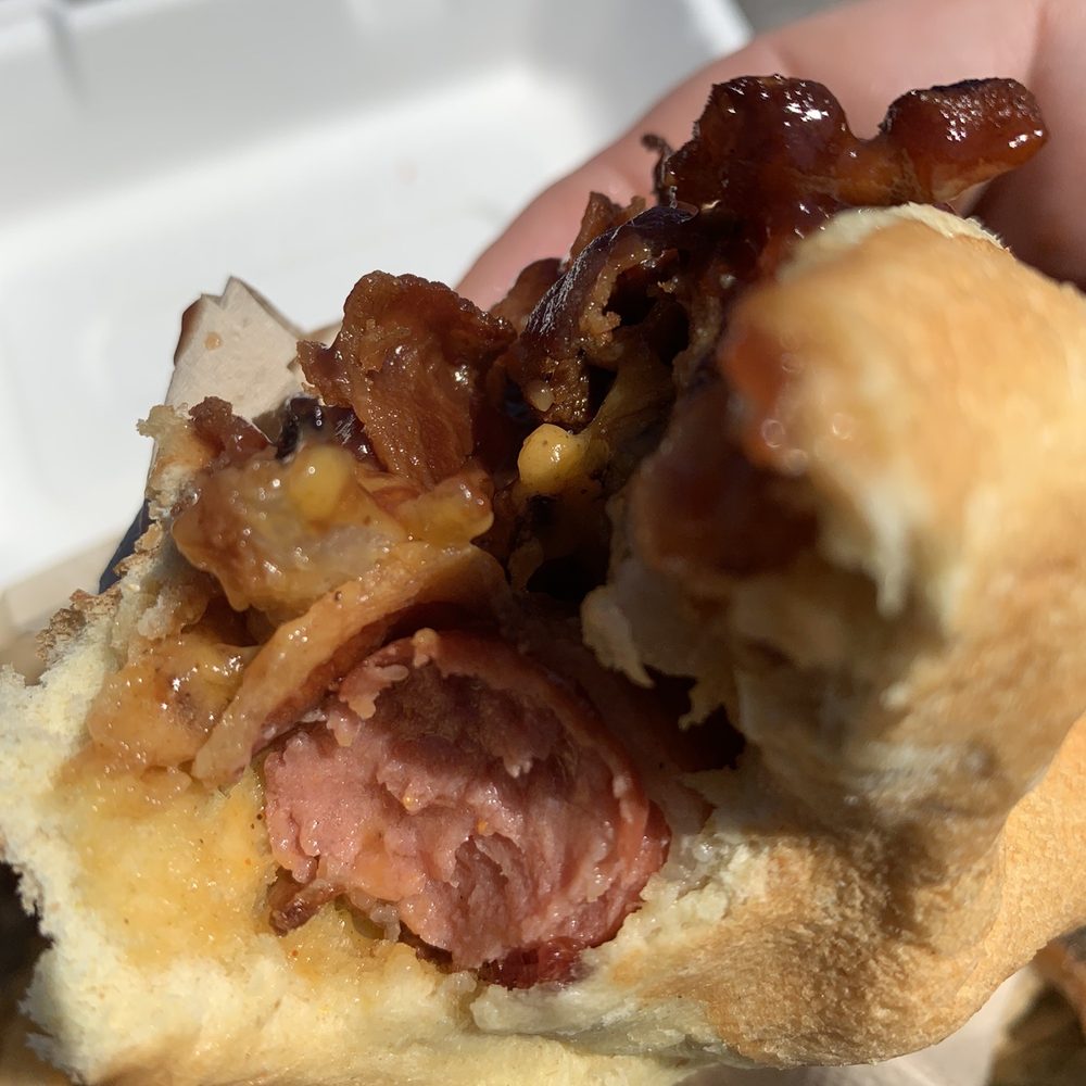 DogSlinger - No shortage of toppings - Hot Dogs Near Me - Stevensville, Michigan DogSlinger - No shortage of toppings - Hot Dogs Near Me - Stevensville, Michigan