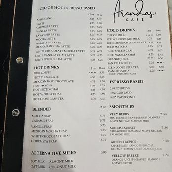 Arandas Cafe - Lots of drinks - Breakfast & Brunch Near Me - Imperial Beach, California