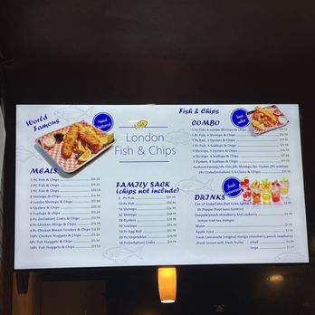 London Fish 'N Chips - Menu as of 2026 - Fish & Chips Near Me - Hayward, California