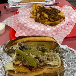 Silver Creek Restaurant - Friday special Philly Cheesesteak with chili cheese fries.