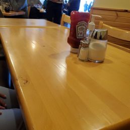 a group of people sitting at a table