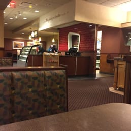 the inside of a restaurant
