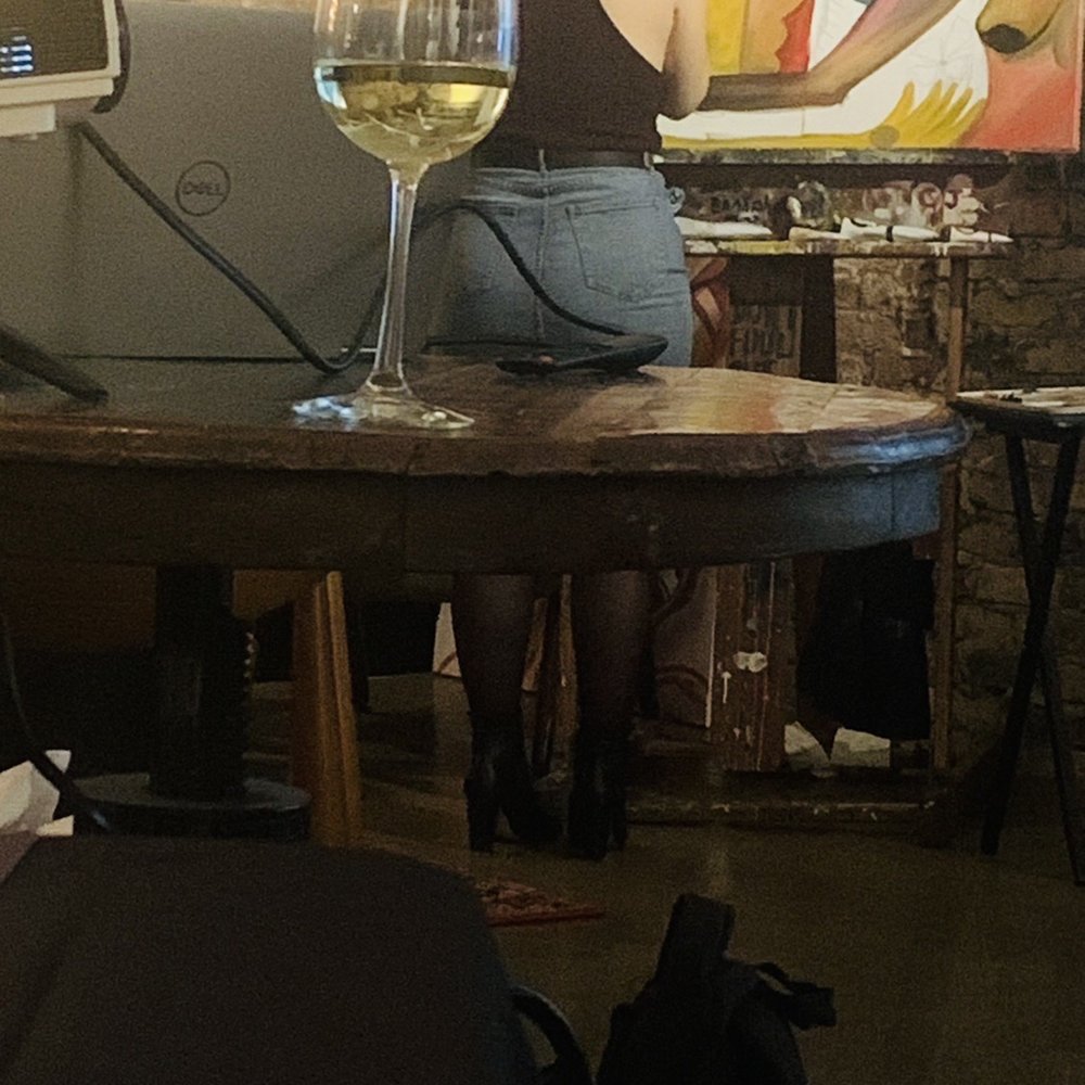 Fulton Market Kitchen - Love artist in the art room during dinner - New American Near Me - Chicago, Illinois Fulton Market Kitchen - Love artist in the art room during dinner - New American Near Me - Chicago, Illinois