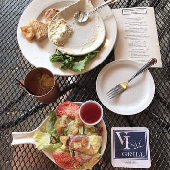 VI Grill - Artichoke dip/Moscow mule/House salad &a cherry vinaigrette - Burgers Near Me - Suttons Bay, Michigan VI Grill - Artichoke dip/Moscow mule/House salad &a cherry vinaigrette - Burgers Near Me - Suttons Bay, Michigan