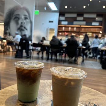 Wall Writers Coffee - Pandan latte and lavender latte with pistachio milk - Coffee & Tea Near Me - Irvine, California